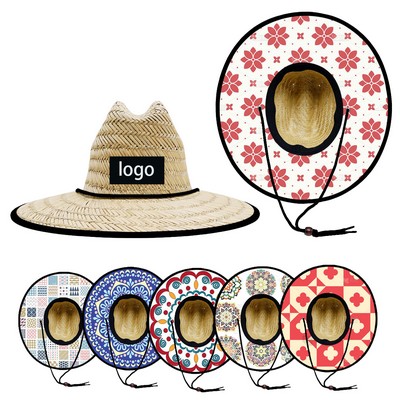 Lifeguard Beach Sun Straw Hat