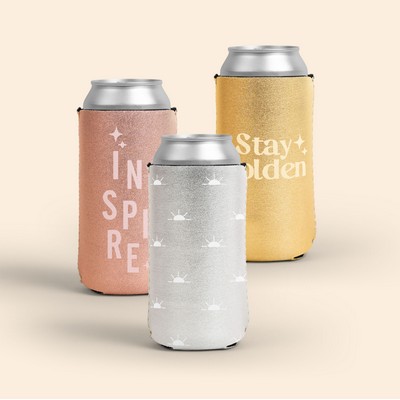 16 Oz. Metallic Neoprene Energy Drink Kolder Kaddy™ Beverage Insulator