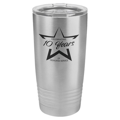 Polar Camel 20 oz. Stainless Steel Vacuum Insulated Ringneck Tumbler with Clear Lid